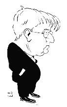 Caricature de Goudy par Cyril Lowe